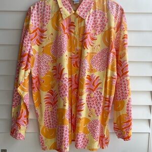 Lilly Pulitzer women’s Pineapples, Cherries and Oranges  blouse